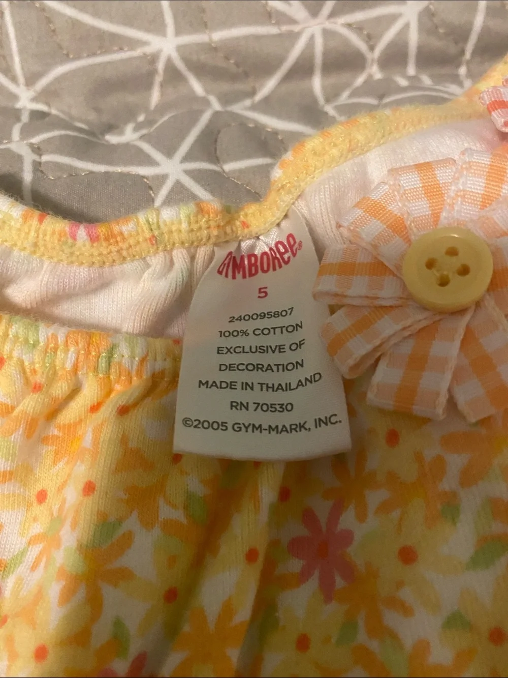 Gymboree Yellow Floral Dress with Pink Accents